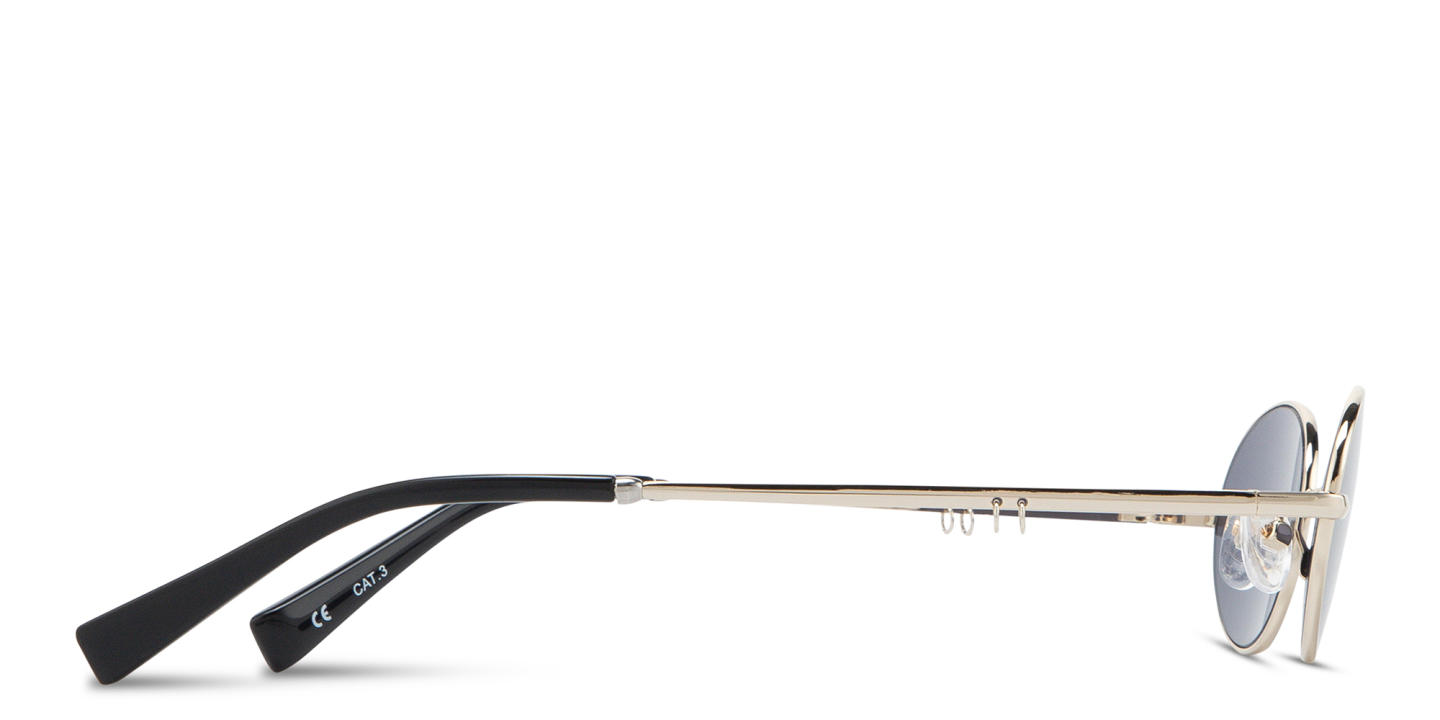 TRICE Mila Chain Oval Sunglasses in Gold – Product Photo 3