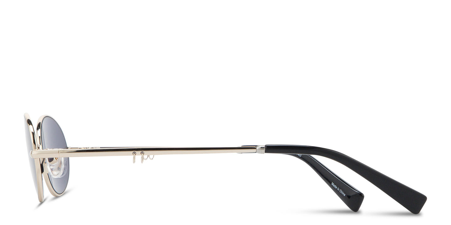 TRICE Mila Chain Oval Sunglasses in Gold – Product Photo 4