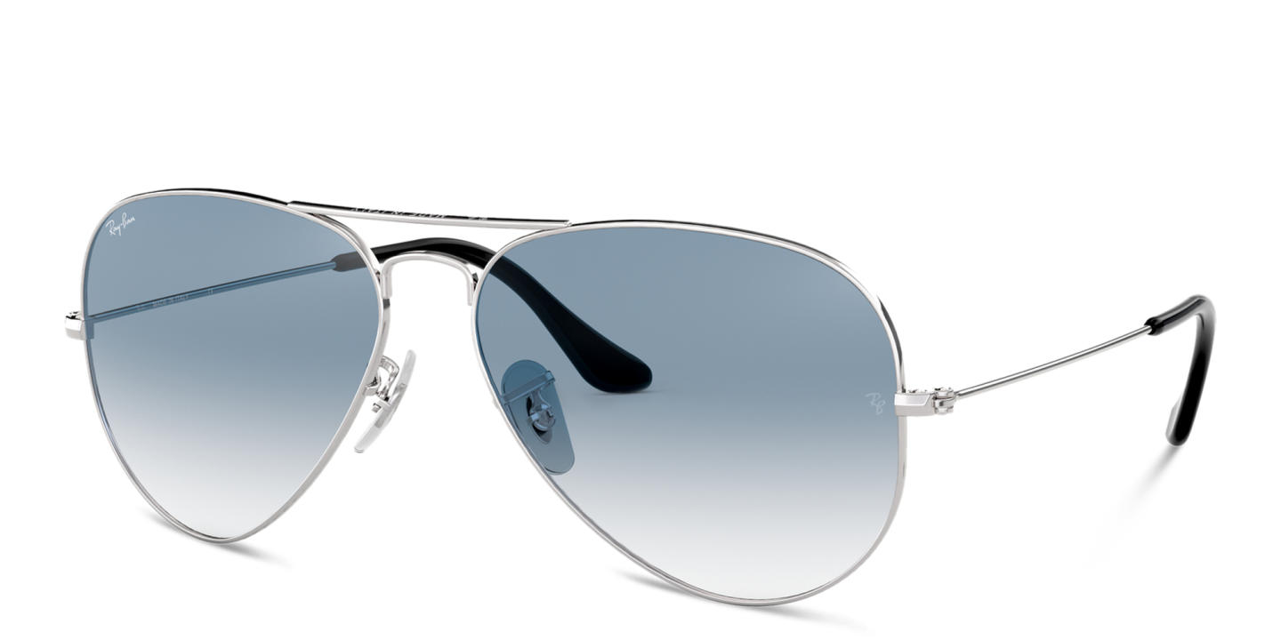 Ray-Ban Unisex Pilot Sunglasses in Metal in Silver – Product Photo 1
