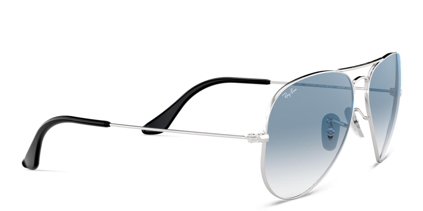 Ray-Ban Unisex Pilot Sunglasses in Metal in Silver – Product Photo 3