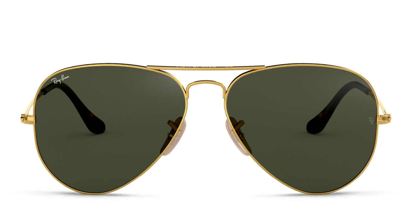 Ray-Ban Unisex Aviator Sunglasses in Metal in Polished Arista Gold – Product Photo 0