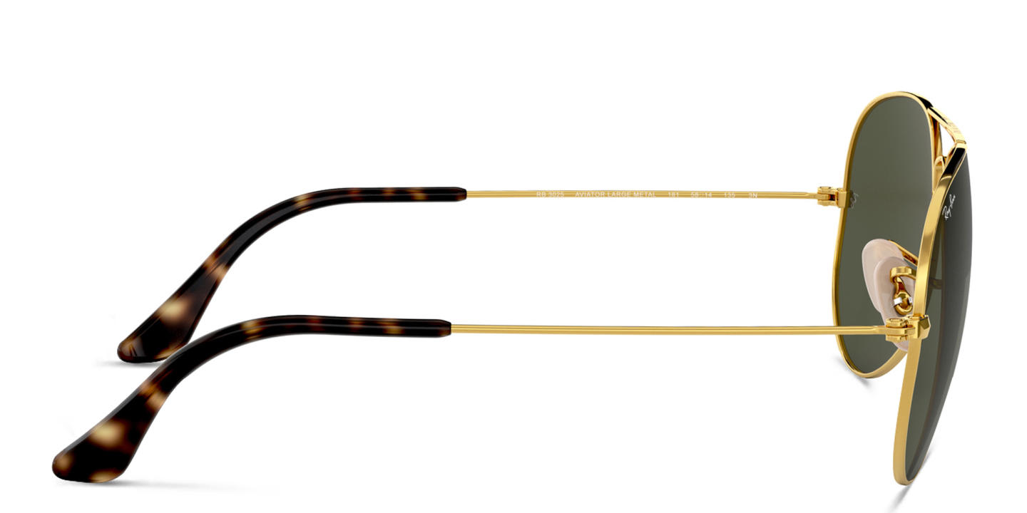 Ray-Ban Unisex Aviator Sunglasses in Metal in Polished Arista Gold – Product Photo 2