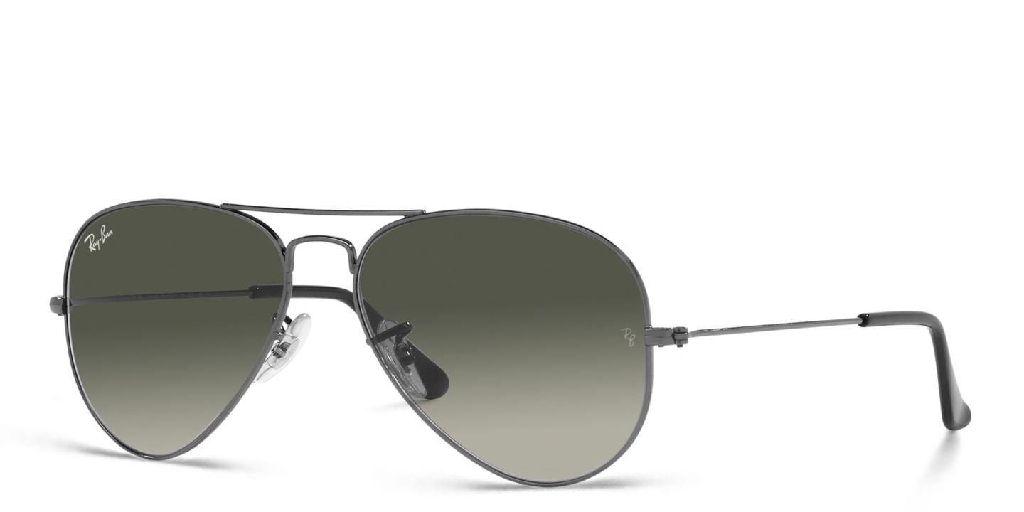 Shop Ray-Ban Unisex Pilot Sunglasses in Gunmetal online.