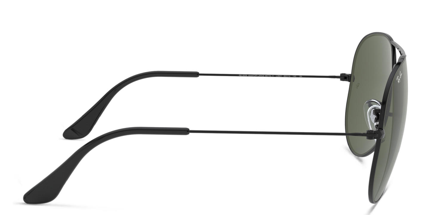 Ray-Ban Aviator Large Metal II Unisex Sunglasses in Black – Product Photo 2