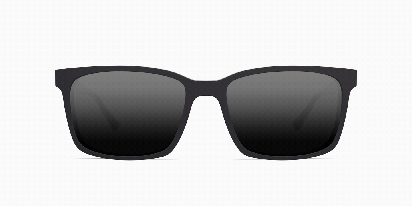 Shop Pair Eyewear The Kirby Unisex Eyeglasses with Sun Top in Black online.