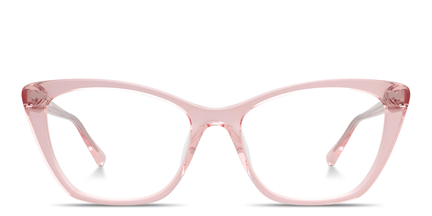 Shop Pair Eyewear The Wanda Eyeglasses in Transparent Pink online.