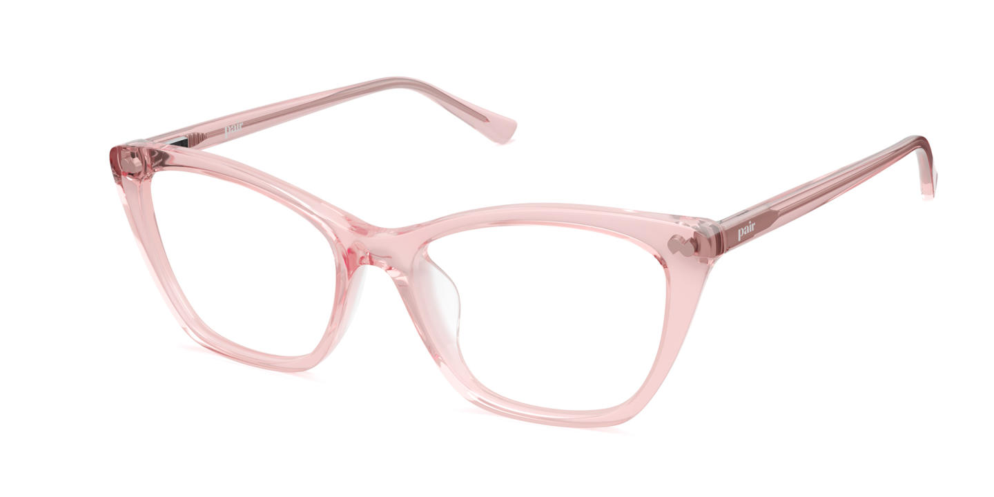 Pair Eyewear The Wanda Eyeglasses in Transparent Pink – Product Photo 1