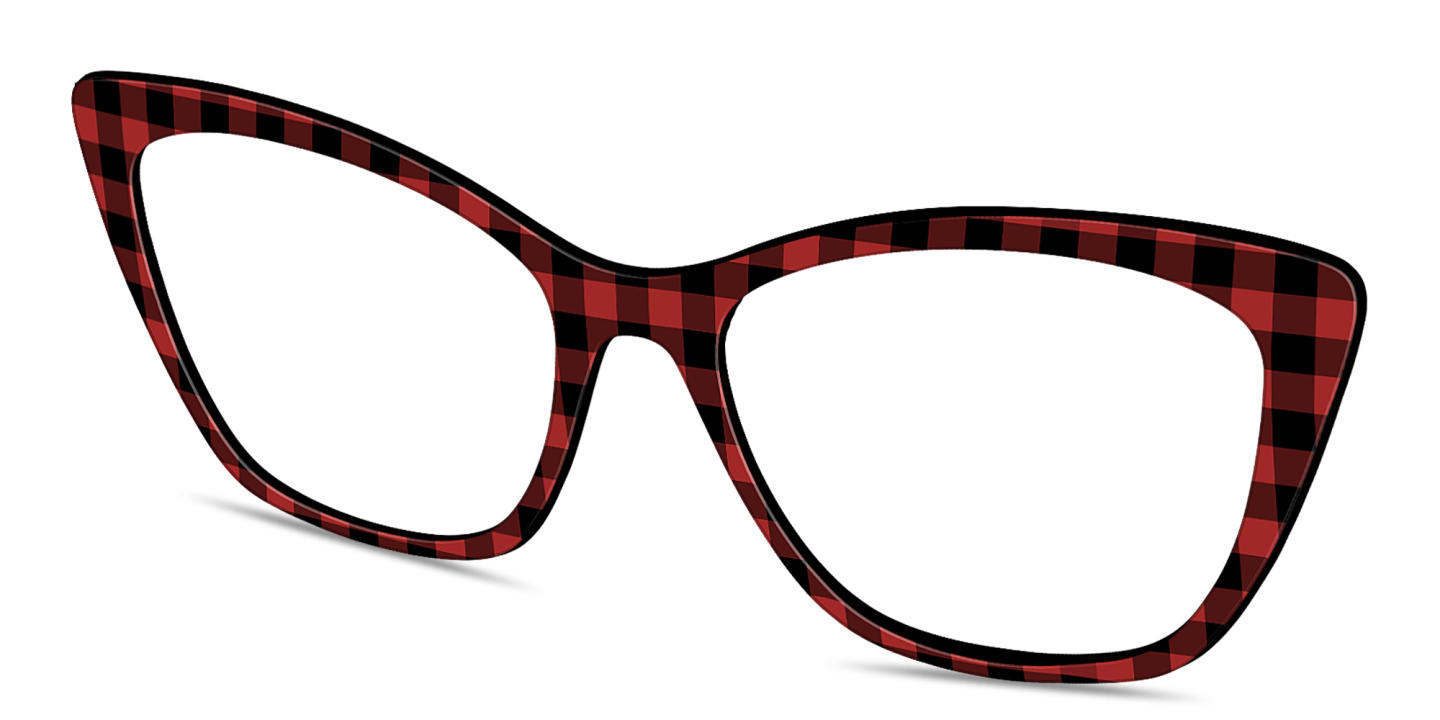 Shop Pair Eyewear The Wanda Top in Check Red online.