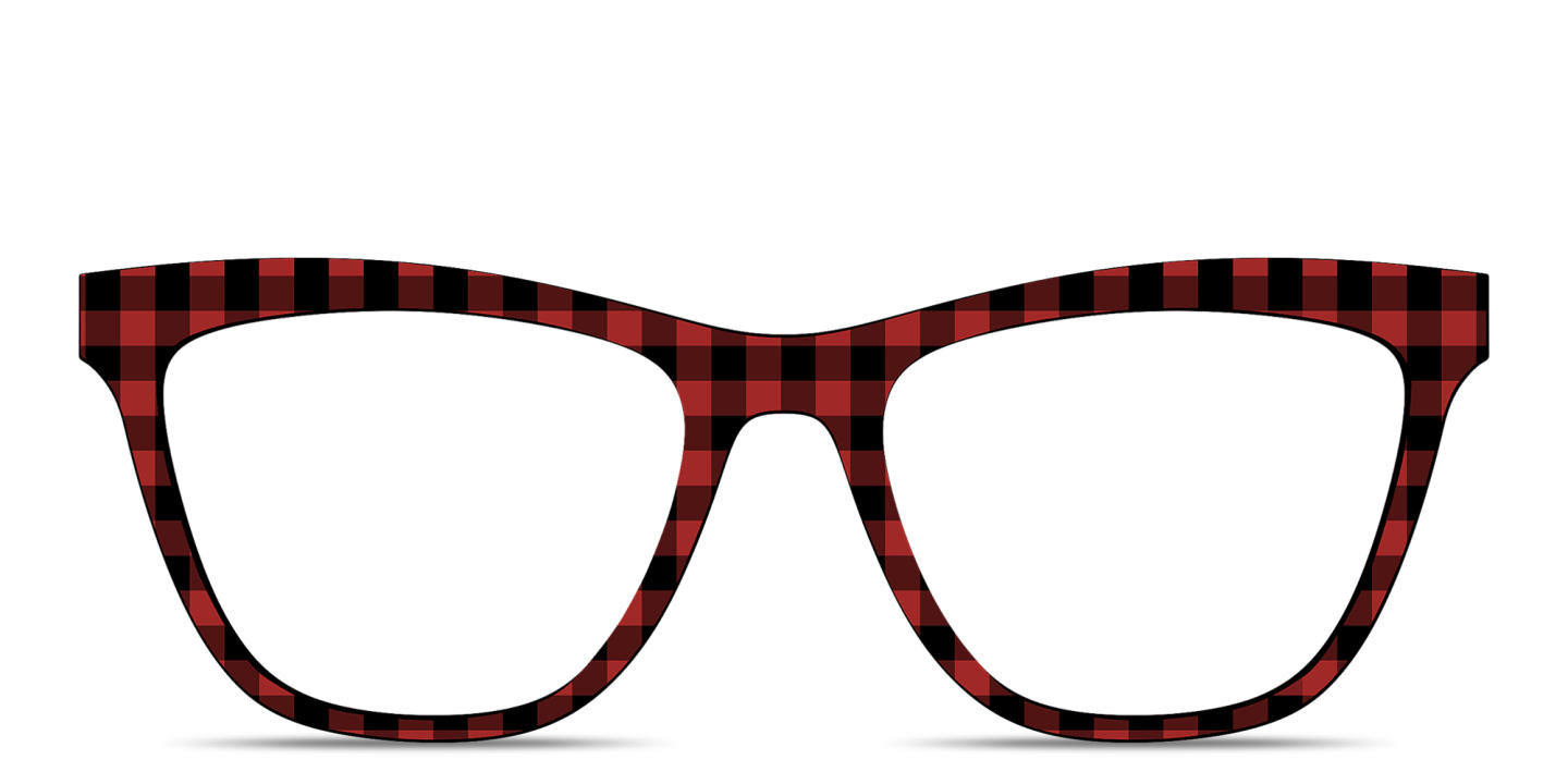 Shop Pair Eyewear The Harper Top in Check Red online.