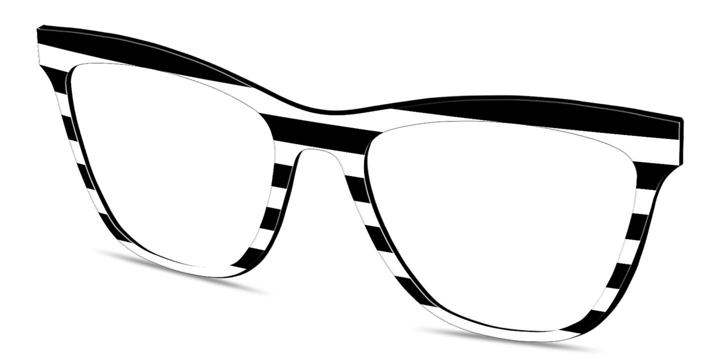 Shop Pair Eyewear The Harper Top in Black & White online.