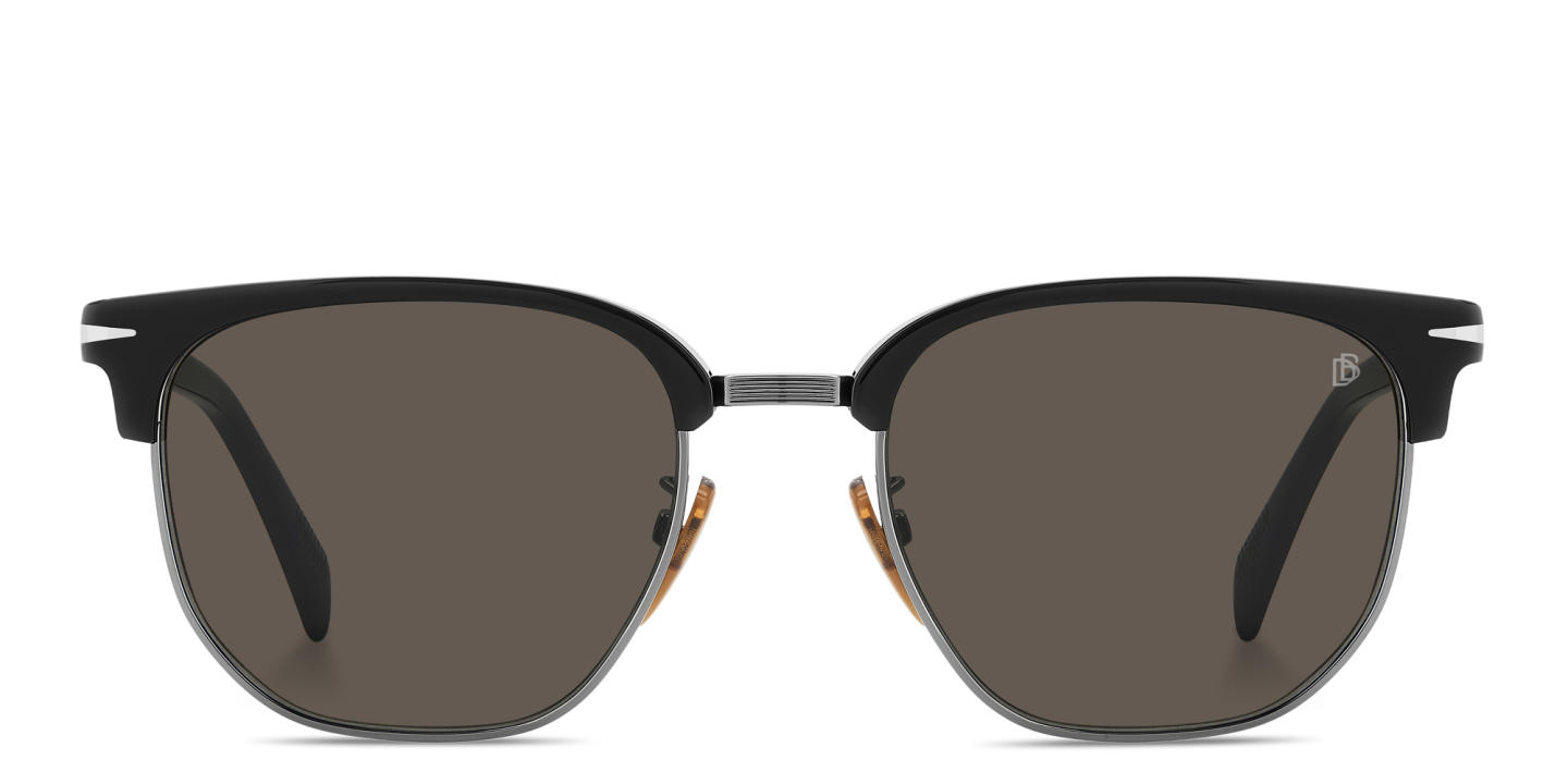 DAVID BECKHAM Talisman Rectangle Sunglasses in Black Dark Ruthenium – Product Photo 0