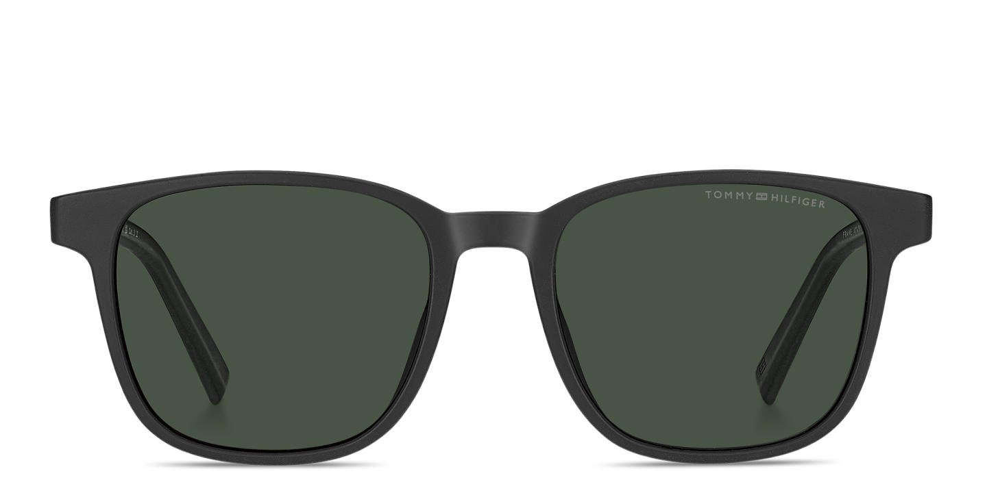 Shop Tommy Hilfiger Logo Square Sunglasses in Grey online.