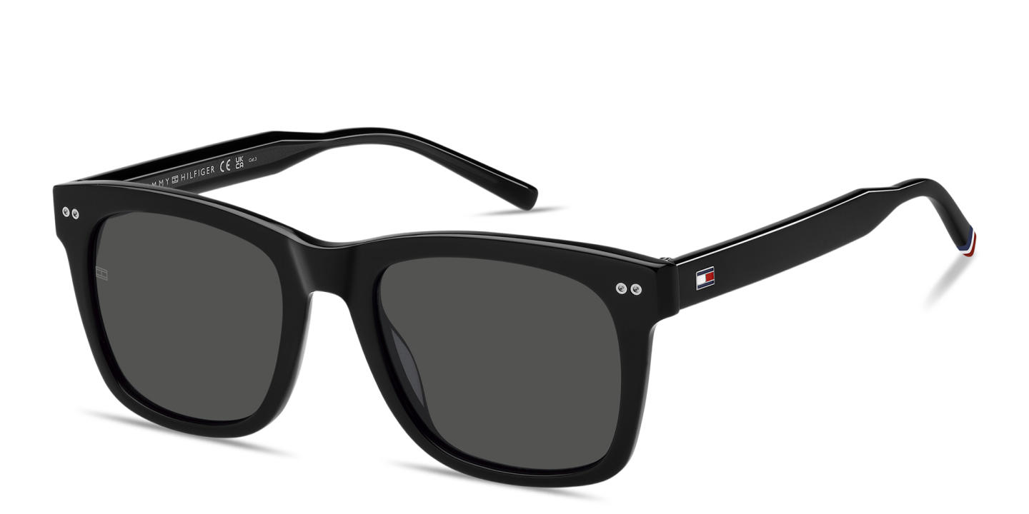 Tommy Hilfiger Logo Rectangle Sunglasses in Black – Product Photo 1
