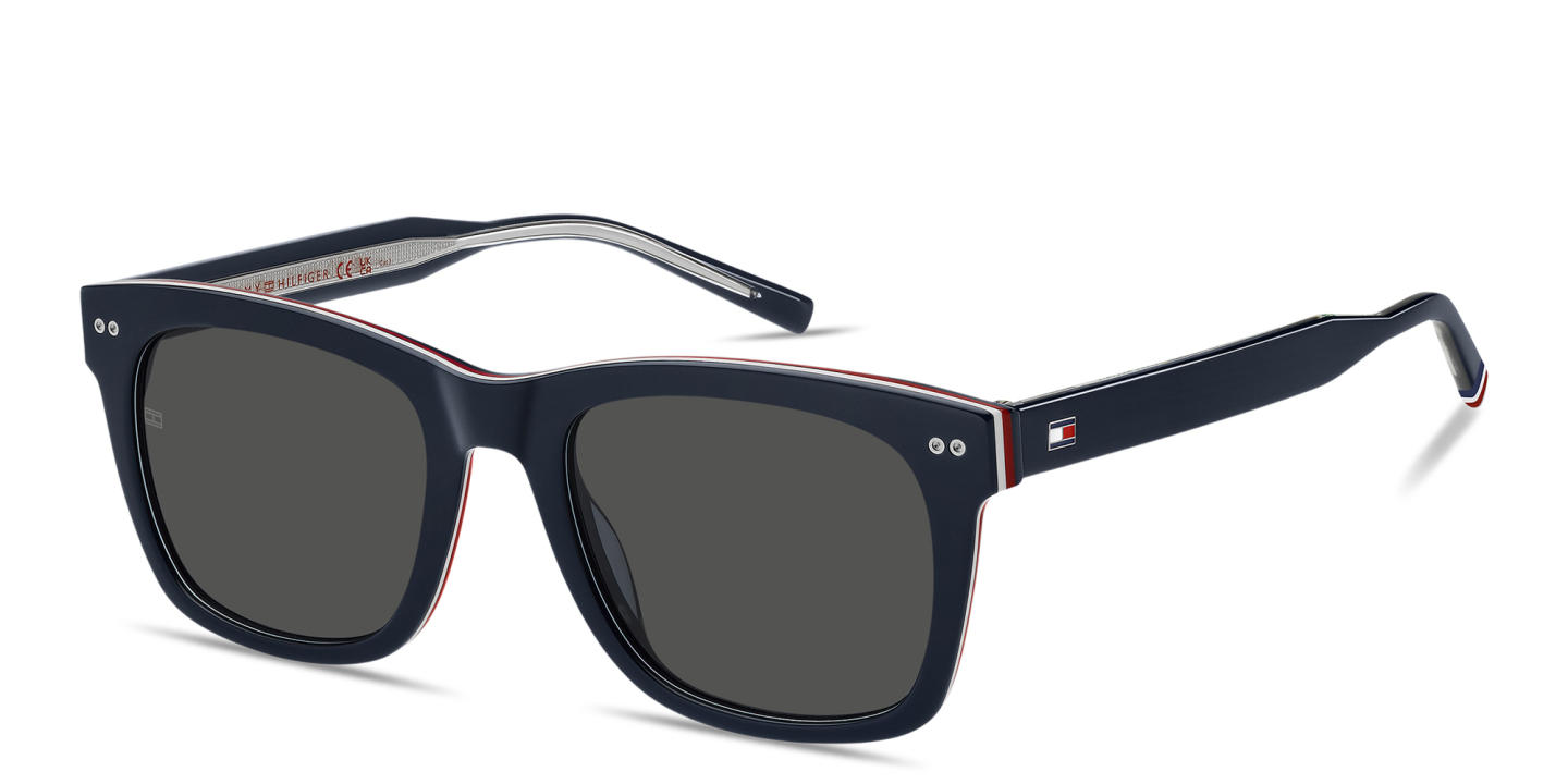 Tommy Hilfiger Logo Rectangle Sunglasses in Blue – Product Photo 1