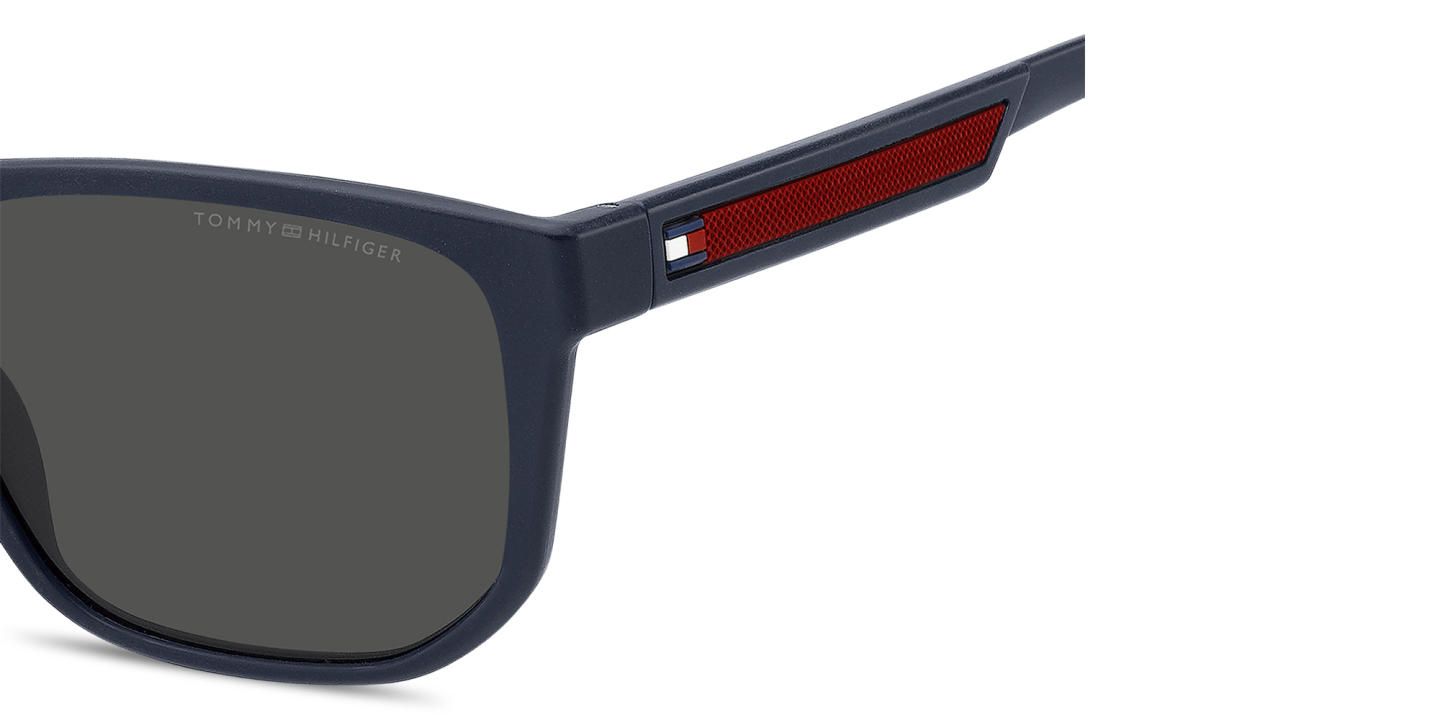 Shop Tommy Hilfiger Logo Rectangle Sunglasses in Blue online.