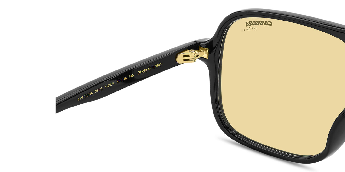 Carrera Logo Print Rectangle Sunglasses in Black – Product Photo 3