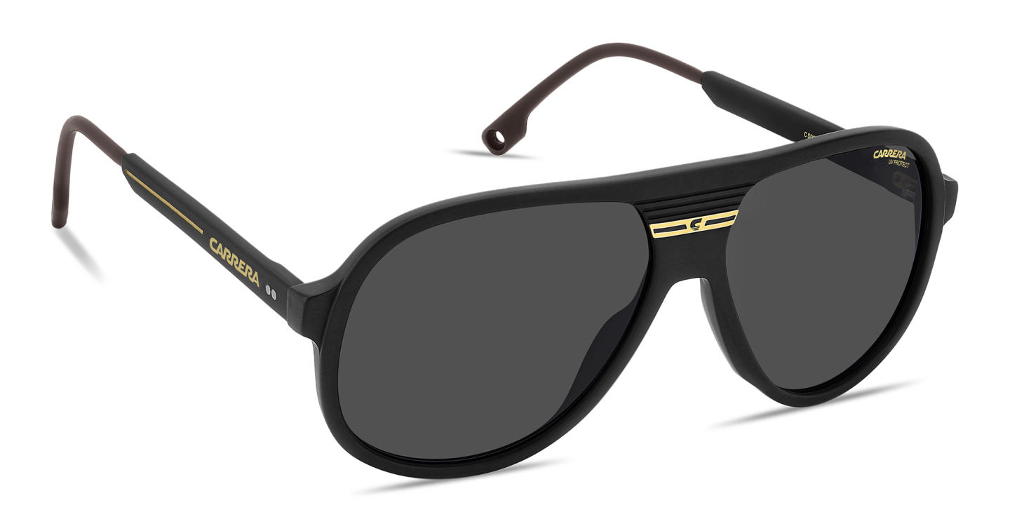 Carrera Logo Signature Pilot Sunglasses in Black – Product Photo 2