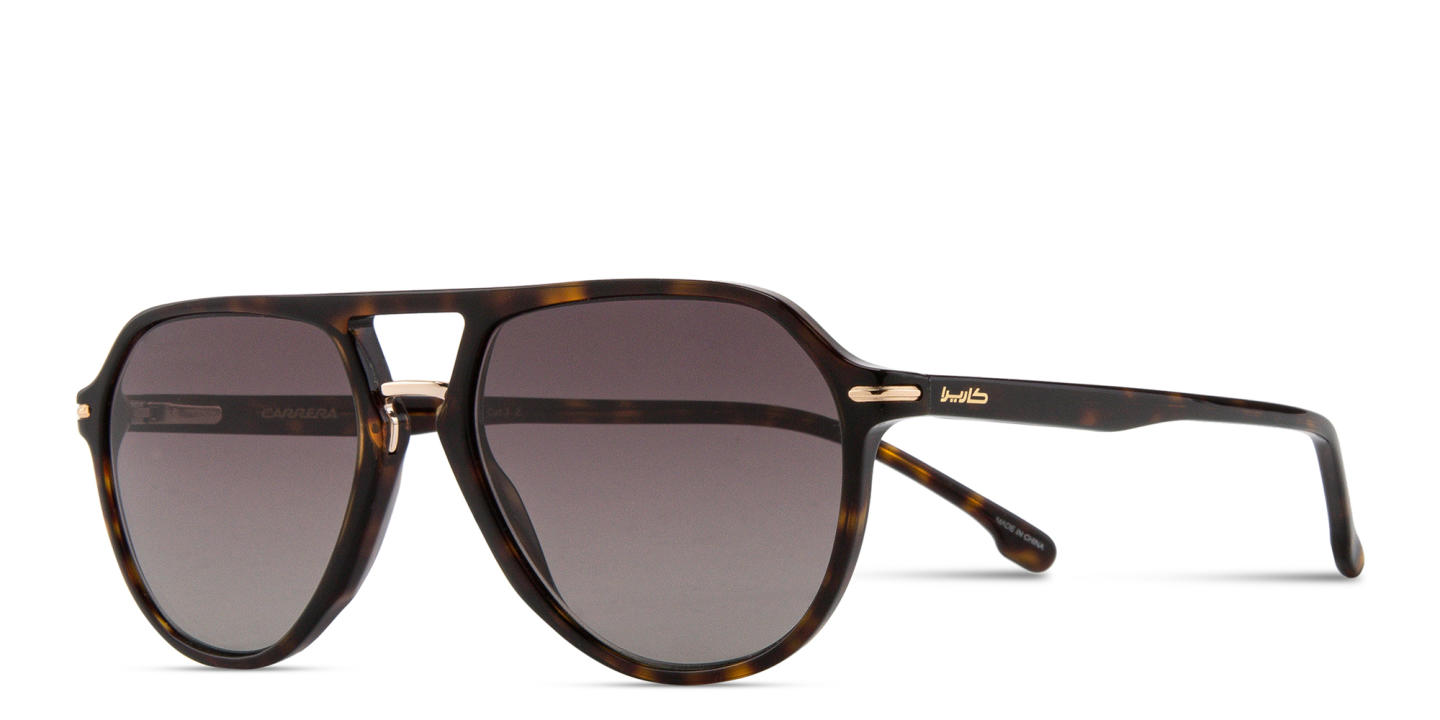 Shop Carrera Logo Signature Pilot Sunglasses in Havana online.