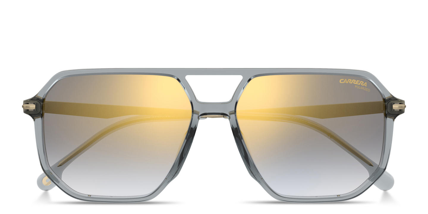 Carrera Engraved Logo Irregular Sunglasses in Grey – Product Photo 0