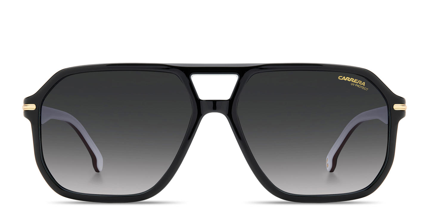 Shop Carrera Logo Lettering Rectangle Sunglasses in Black online.