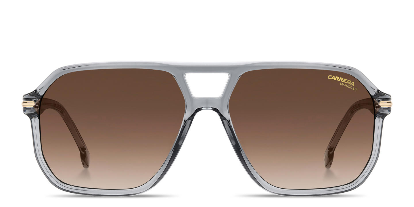 Shop Carrera Logo Lettering Rectangle Sunglasses in Grey online.