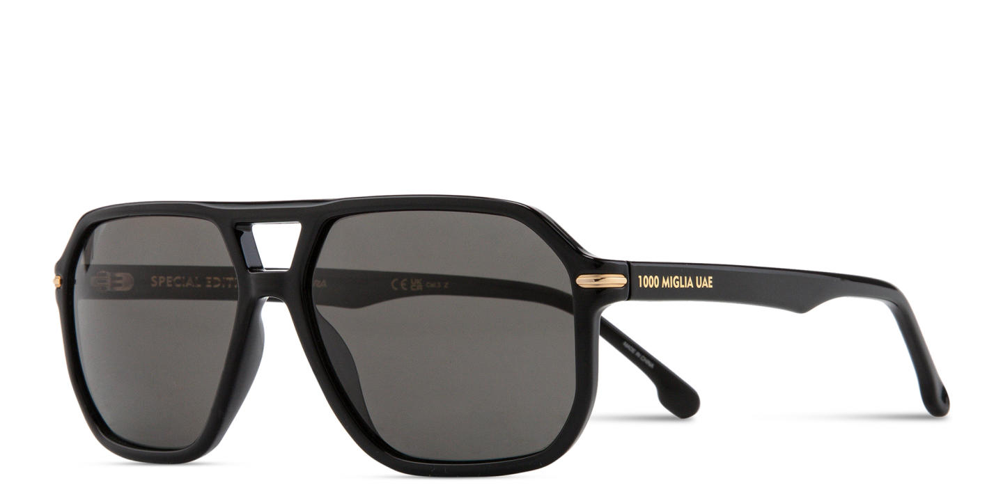 Shop Carrera Special Edition Rectangle Sunglasses in Shiny Black online.