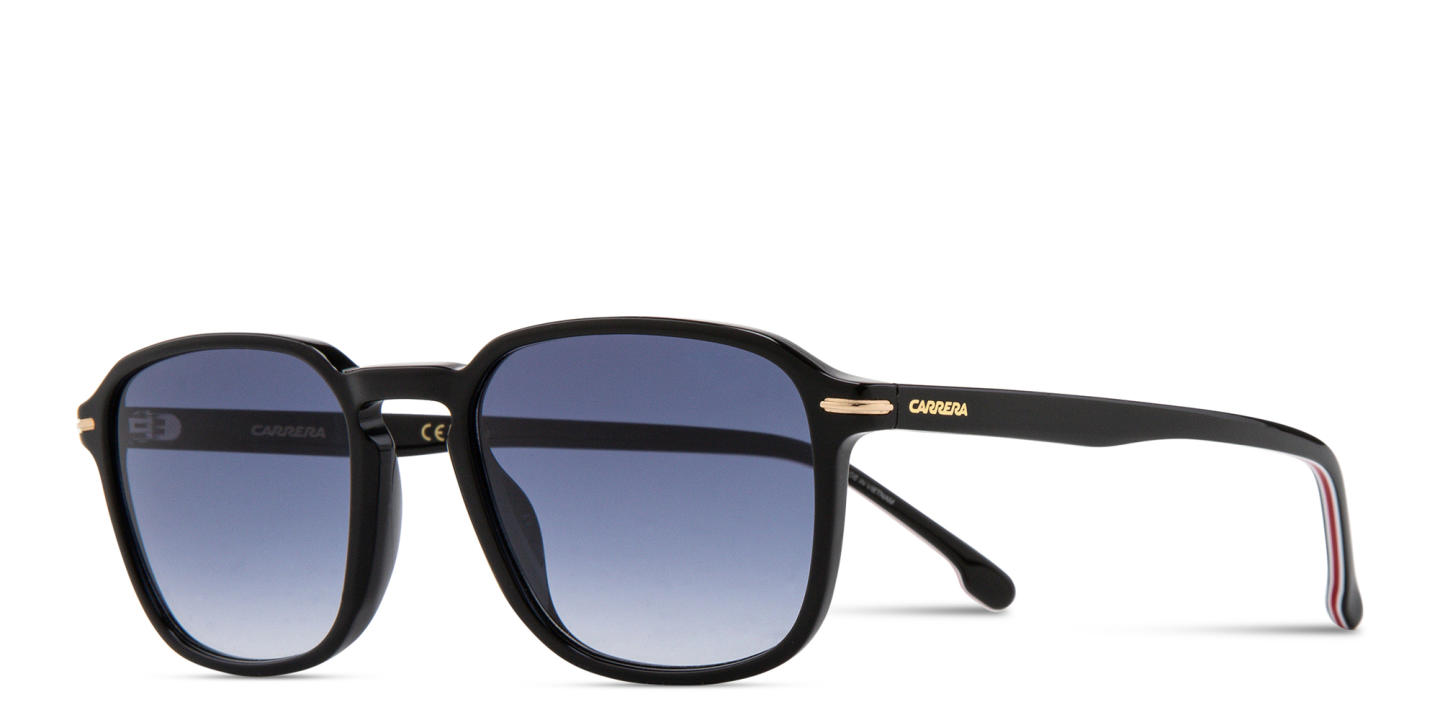 Shop Carrera Logo Lettering Unisex Square Sunglasses in Black online.