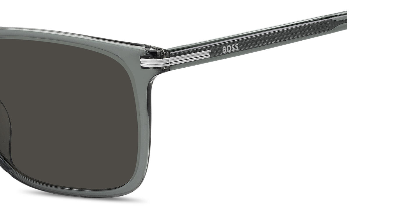 Hugo Boss Logo Lettering Rectangle Sunglasses in Grey – Product Photo 3