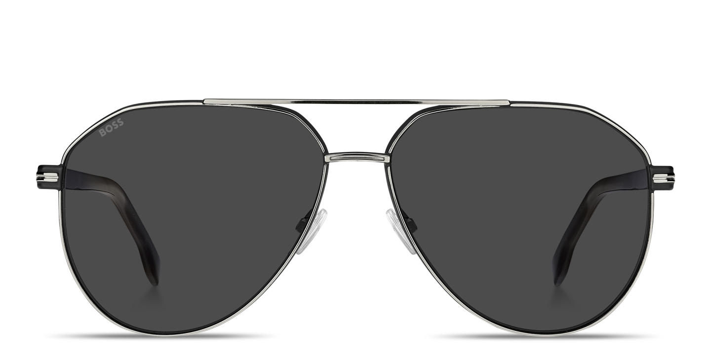 Hugo Boss Logo Signature Pilot Sunglasses in Black – Product Photo 0