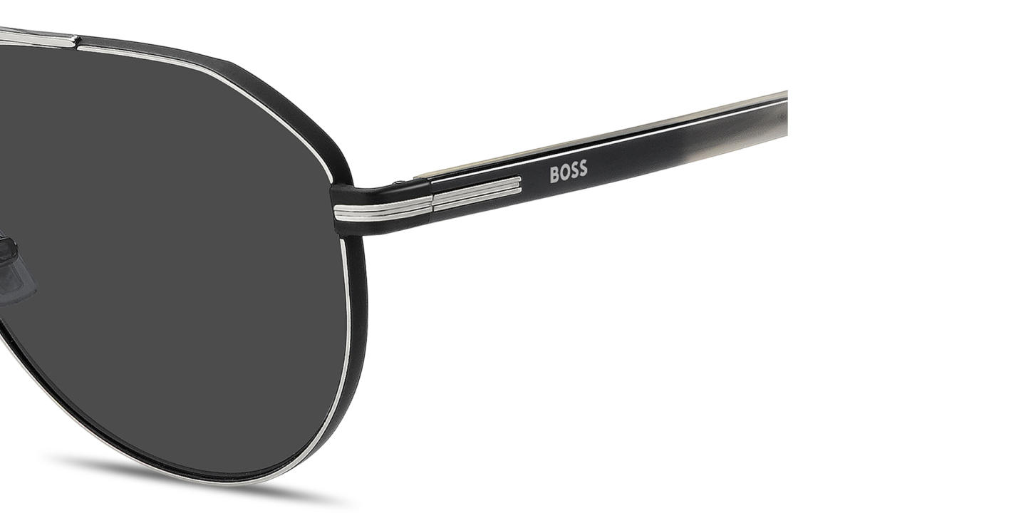 Hugo Boss Logo Signature Pilot Sunglasses in Black – Product Photo 3