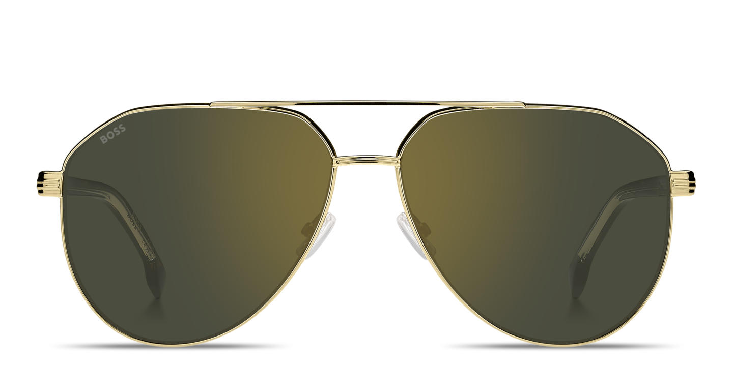 Hugo Boss Logo Signature Pilot Sunglasses in Gold – Product Photo 0
