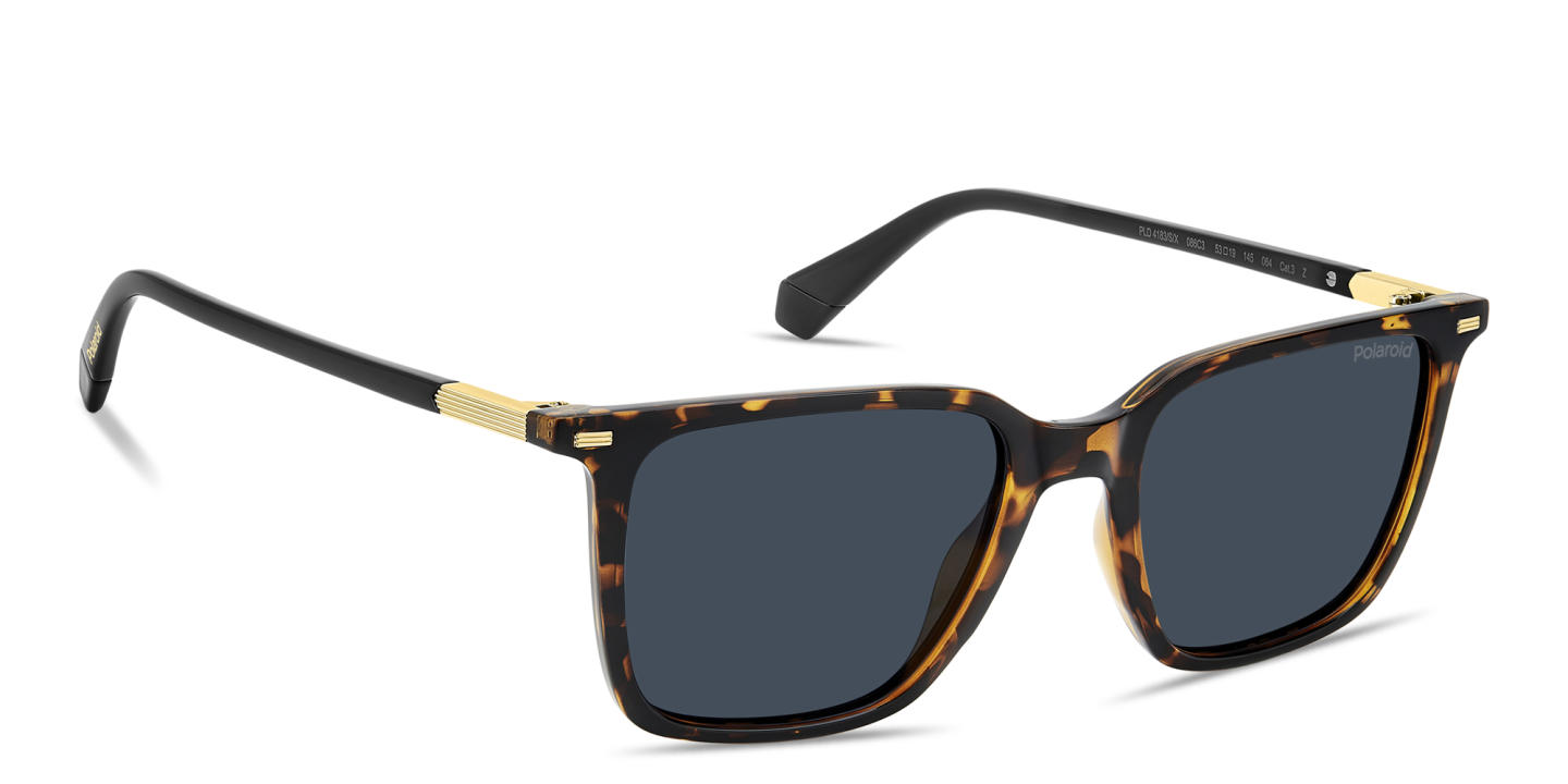 Polaroid Logo Signature Square Sunglasses in Havana – Product Photo 2