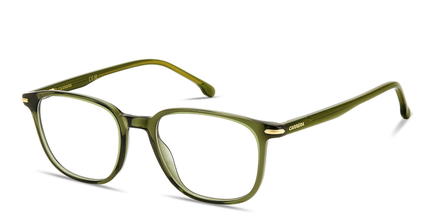 Shop Carrera Logo Signature Rectangle Eyeglasses in Military Green online.
