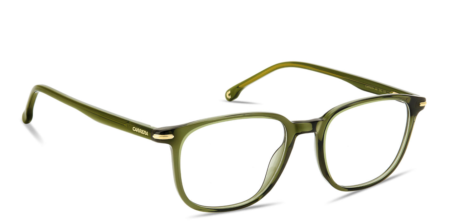 Shop Carrera Logo Signature Rectangle Eyeglasses in Military Green online.