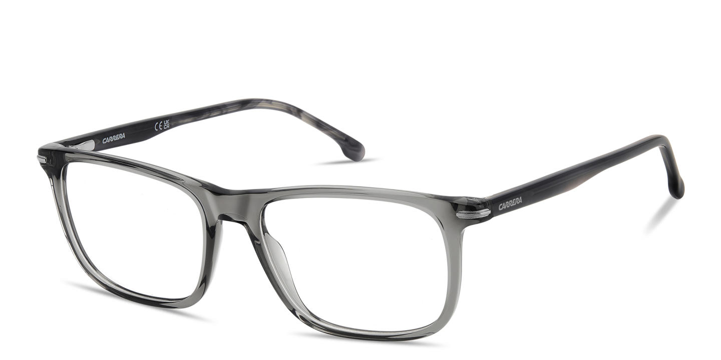 Shop Carrera Logo Print Rectangle Eyeglasses in Brown online.