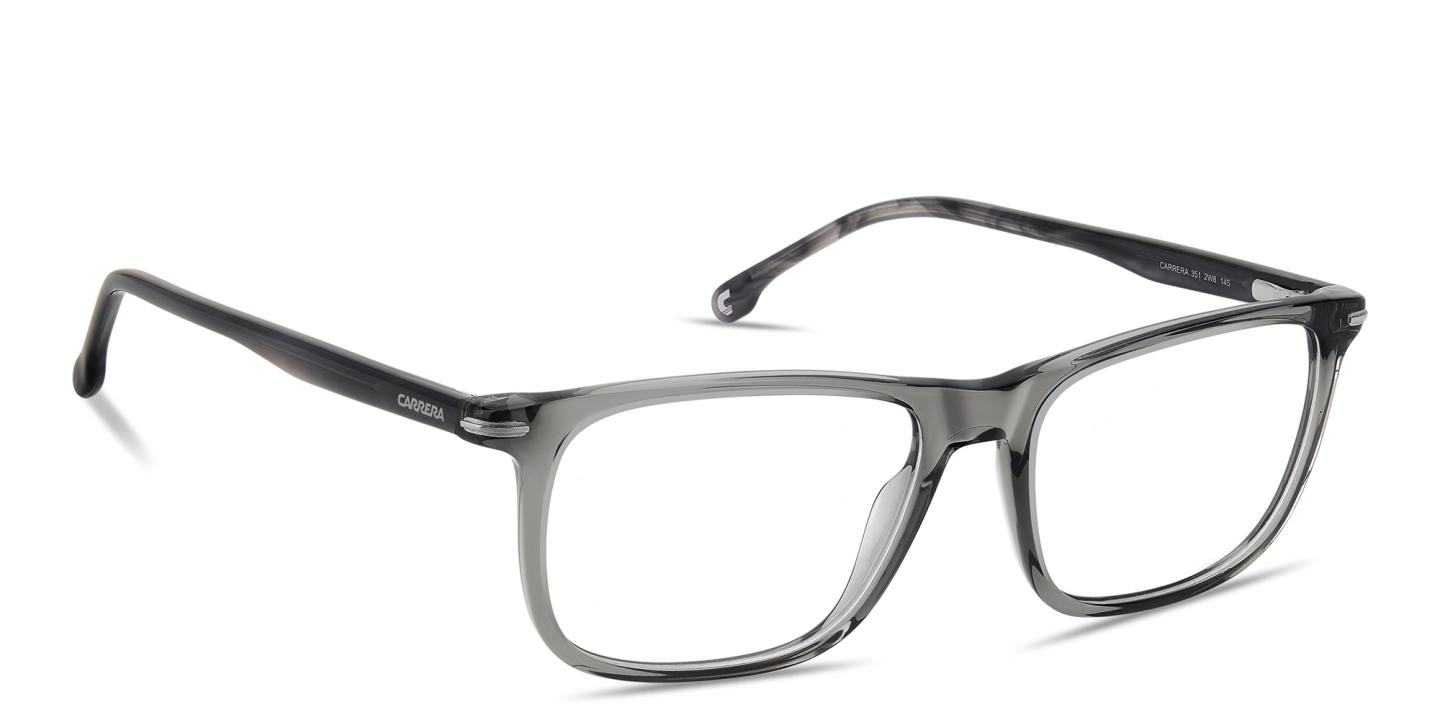 Shop Carrera Logo Print Rectangle Eyeglasses in Brown online.