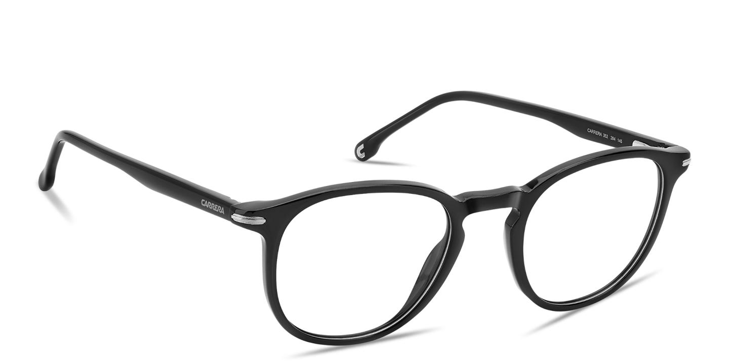Shop Carrera Logo Print Panthos Eyeglasses in Black online.