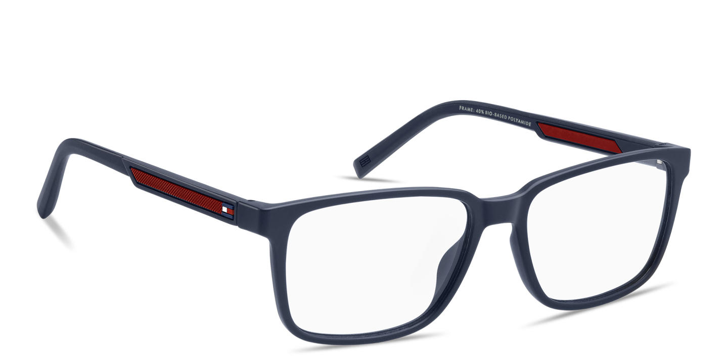 Tommy Hilfiger Logo Rectangle Eyeglasses in Dark Blue – Product Photo 2