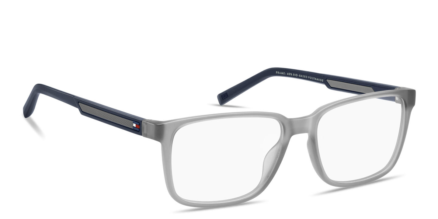 Tommy Hilfiger Logo Rectangle Eyeglasses in Grey – Product Photo 2