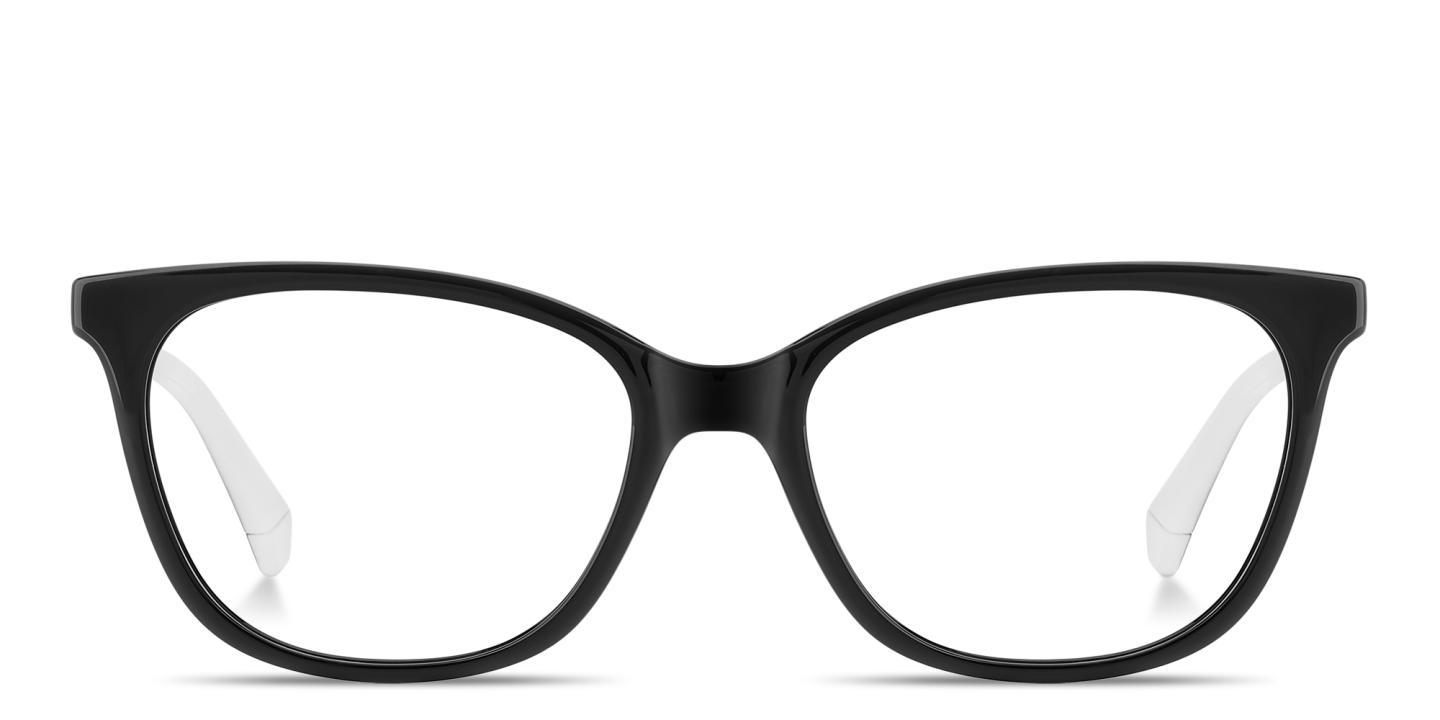 Polaroid Logo Lettering Rectangle Eyeglasses in Black – Product Photo 0