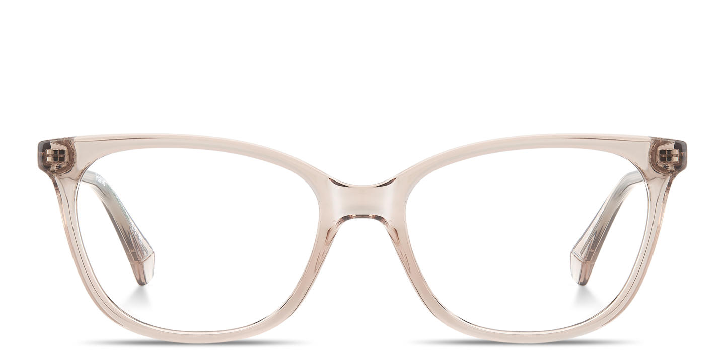 Polaroid Logo Lettering Rectangle Eyeglasses in Transparent Nude – Product Photo 0