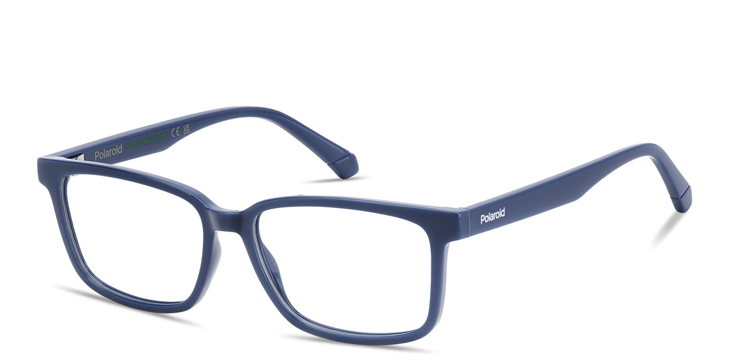Shop Polaroid Kids Rectangle Eyeglasses in Blue online.