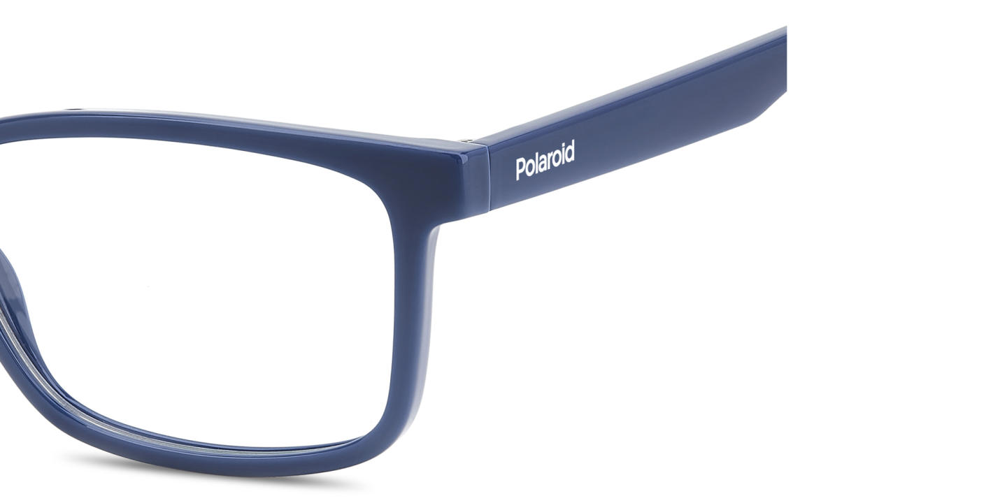 Shop Polaroid Kids Rectangle Eyeglasses in Blue online.