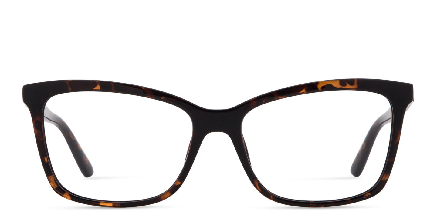 Shop Guess G Logo Clip-On Square Eyeglasses in Dark Havana online.