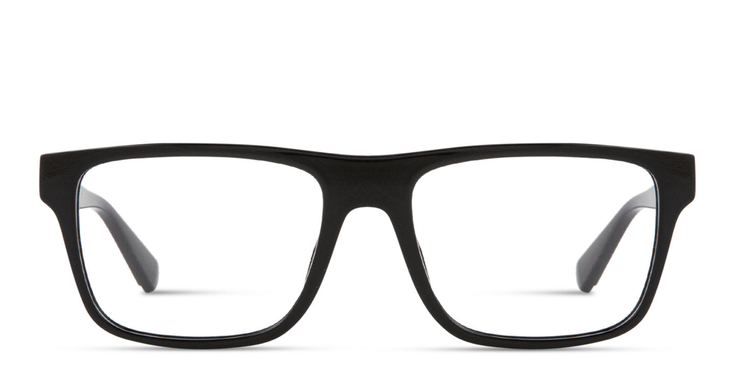 Shop Guess G Logo Clip-On Rectangle Eyeglasses in Black online.
