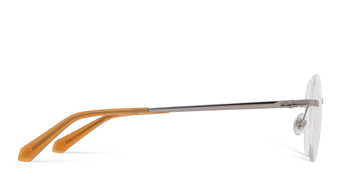 Shop Guess G Logo Rimless Panthos Eyeglasses in Gunmetal online.