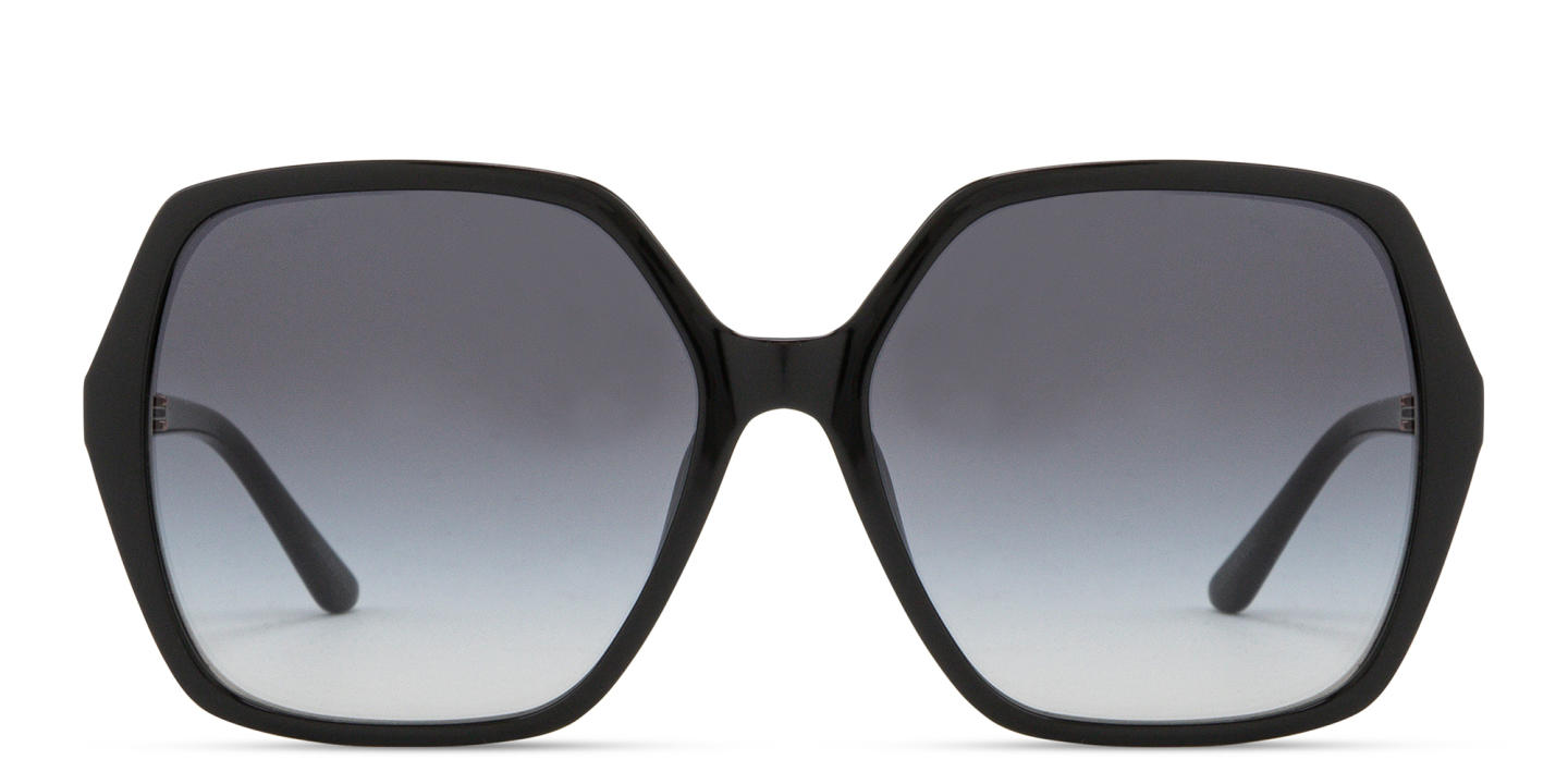 Shop Guess Logo Lettering Oversized Square Sunglasses in Black online.