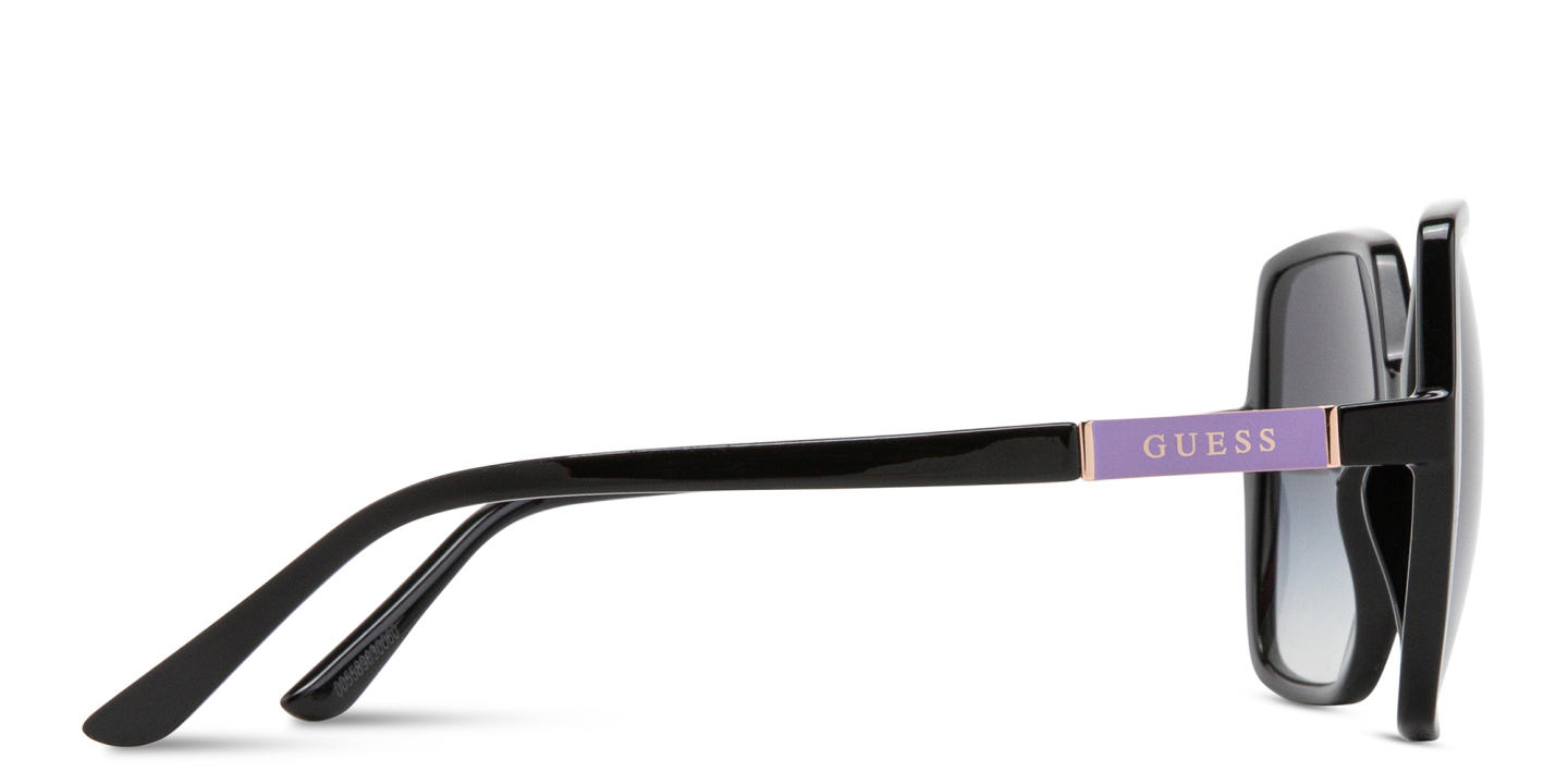 Shop Guess Logo Lettering Oversized Square Sunglasses in Black online.