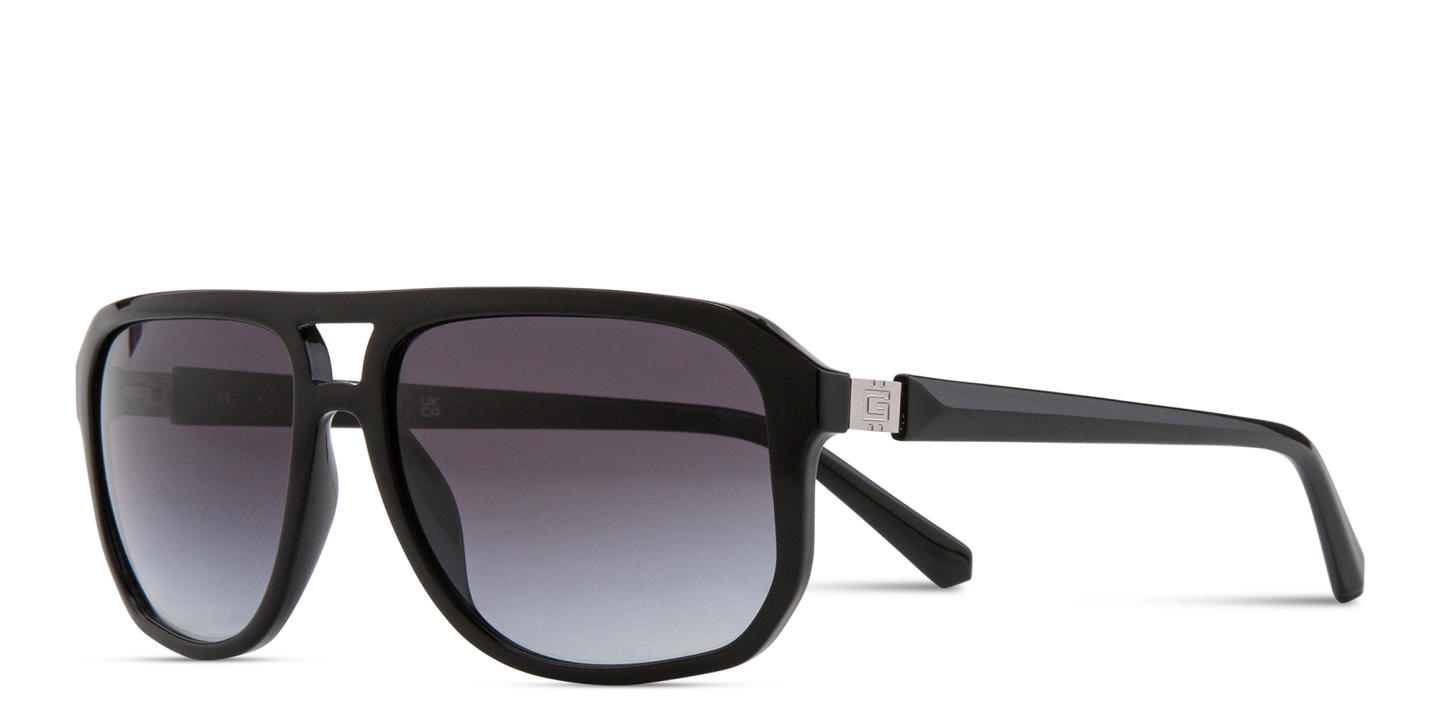 Shop Guess G Logo Aviator Sunglasses in Black online.