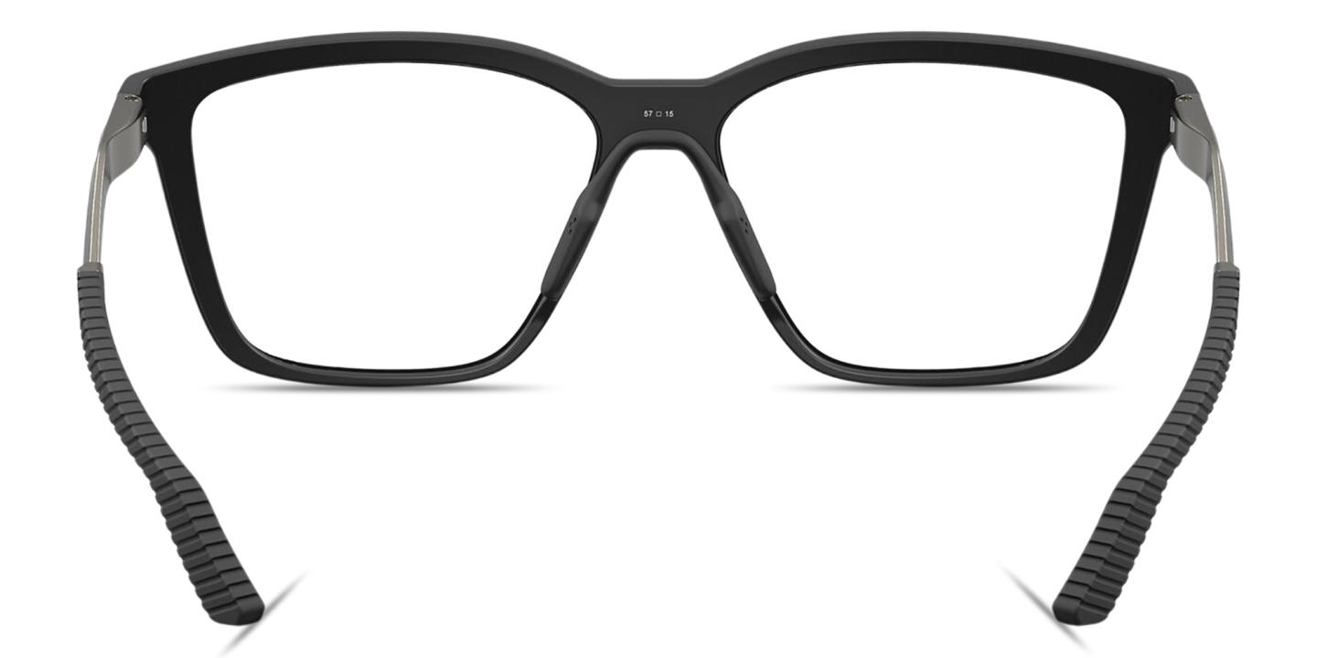 Shop Oakley Enigma Mass Unisex Square Eyeglasses in Black online.